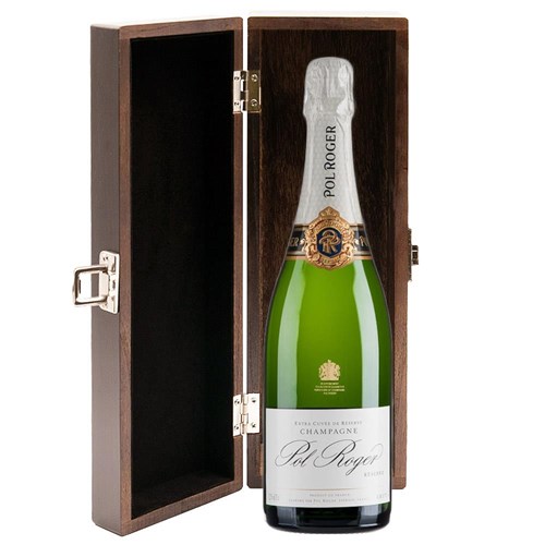 Pol Roger Brut Reserve Champagne 75cl in Elm Wood Gift Box